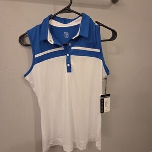 NWT Tail Blue and White Sleeveless Tank Top